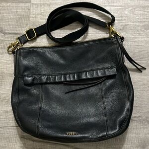 Fossil Black Leather hobo